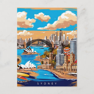 Activiteiten in de omgeving van Modern Sydney Aust Briefkaart