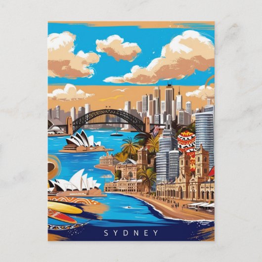 Activiteiten in de omgeving van Modern Sydney Aust Briefkaart (Voorkant)