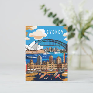 Activiteiten in de omgeving van Modern Sydney Aust Briefkaart