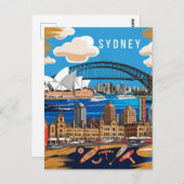 Activiteiten in de omgeving van Modern Sydney Aust Briefkaart (Voorkant / Achterkant)