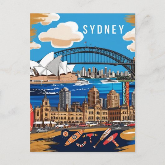 Activiteiten in de omgeving van Modern Sydney Aust Briefkaart (Voorkant)