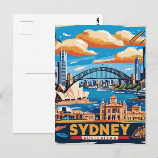 Activiteiten in de omgeving van Modern Sydney Aust Briefkaart (Voorkant / Achterkant)