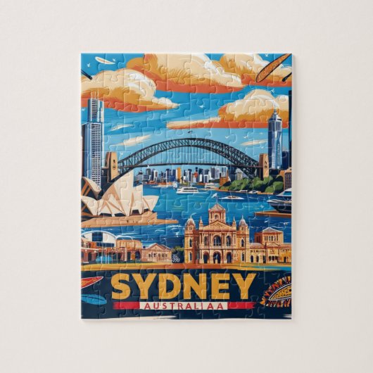 Activiteiten in de omgeving van Modern Sydney Aust Legpuzzel (Verticaal)