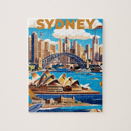 Activiteiten in de omgeving van Modern Sydney Aust Legpuzzel (Verticaal)
