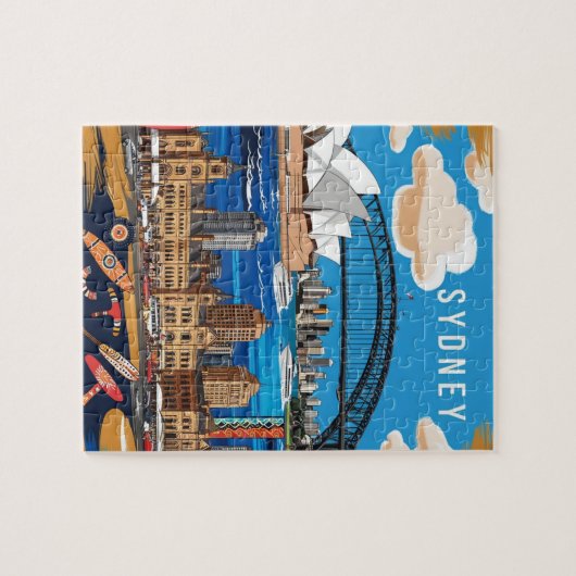 Activiteiten in de omgeving van Modern Sydney Aust Legpuzzel (Horizontaal)