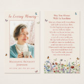 Activiteiten in de omgeving van Modern Wildflower  Visitekaartje (Voorkant /achterkant)