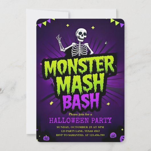 Activiteiten in de omgeving van Monster Mash Bash  Feestdagenkaart (Voorkant)