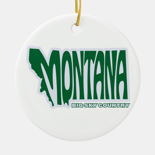 Activiteiten in de omgeving van Montana State Chri Keramisch Ornament (Voorkant)