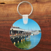 Activiteiten in de omgeving van Monterey CA Wharf- Sleutelhanger (Voorkant)