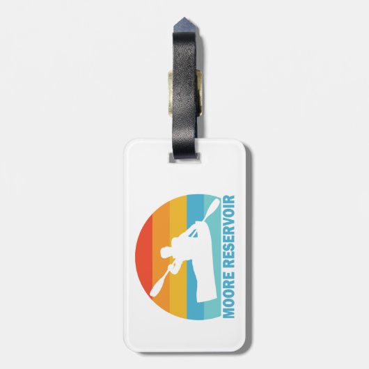 Activiteiten in de omgeving van Moore Reservoir Ne Bagagelabel (Achterkant verticaal)