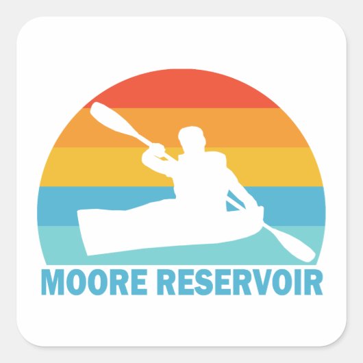 Activiteiten in de omgeving van Moore Reservoir Ne Vierkante Sticker (Voorkant)