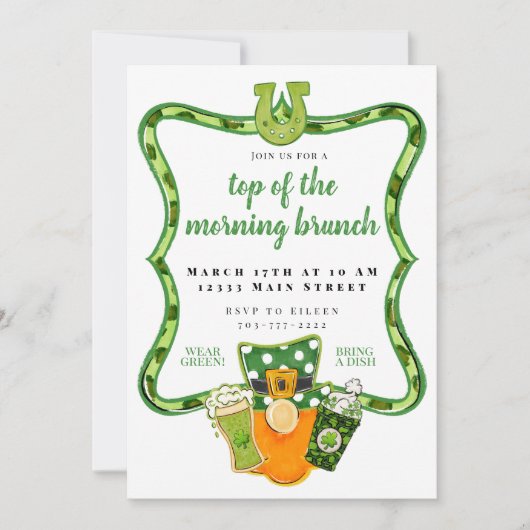 Activiteiten in de omgeving van Morning St Patrick Kaart (Voorkant)