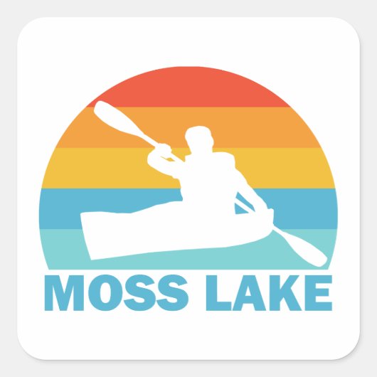 Activiteiten in de omgeving van Moss Lake North Ca Vierkante Sticker (Voorkant)