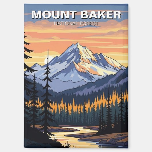 Activiteiten in de omgeving van Mount Baker Nation Magneet (Voorkant)