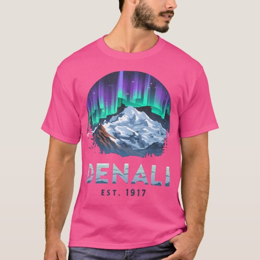 Activiteiten in de omgeving van Mount Denali Alask T-shirt (Voorkant)
