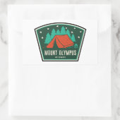 Activiteiten in de omgeving van Mount Olympus Wild Rechthoekige Sticker (Tas)
