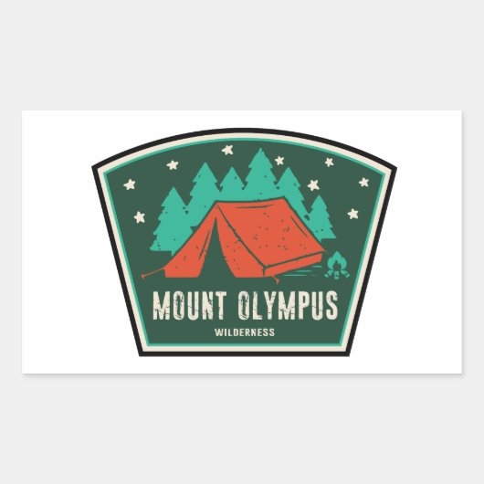Activiteiten in de omgeving van Mount Olympus Wild Rechthoekige Sticker (Voorkant)