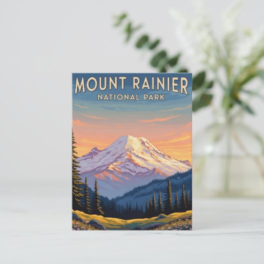 Activiteiten in de omgeving van Mount Rainier Nati Briefkaart (Staand voorkant)