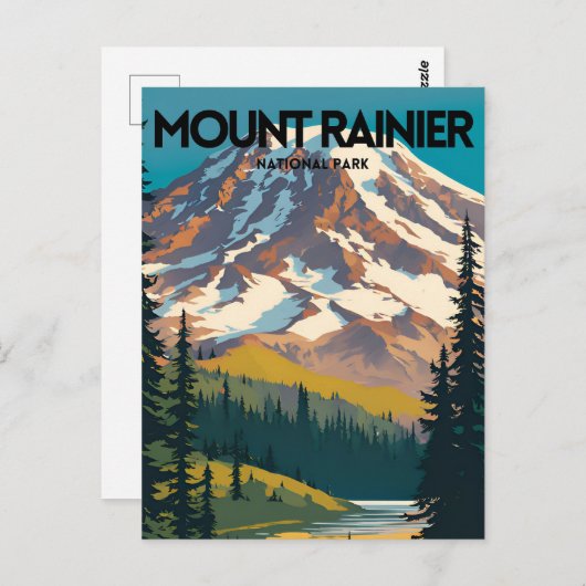 Activiteiten in de omgeving van Mount Rainier Nati Briefkaart (Voorkant / Achterkant)