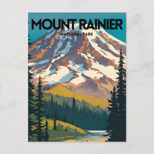 Activiteiten in de omgeving van Mount Rainier Nati Briefkaart (Voorkant)