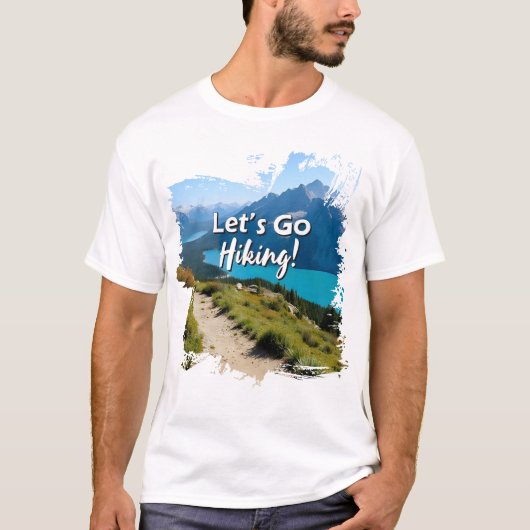 Activiteiten in de omgeving van Mountain Lake Let' T-shirt (Voorkant)