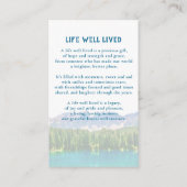 Activiteiten in de omgeving van Mountain Lake Memo Visitekaartje (Achterkant)