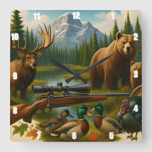 Activiteiten in de omgeving van Mountain Wildlife  Vierkante Klok (Voorkant)