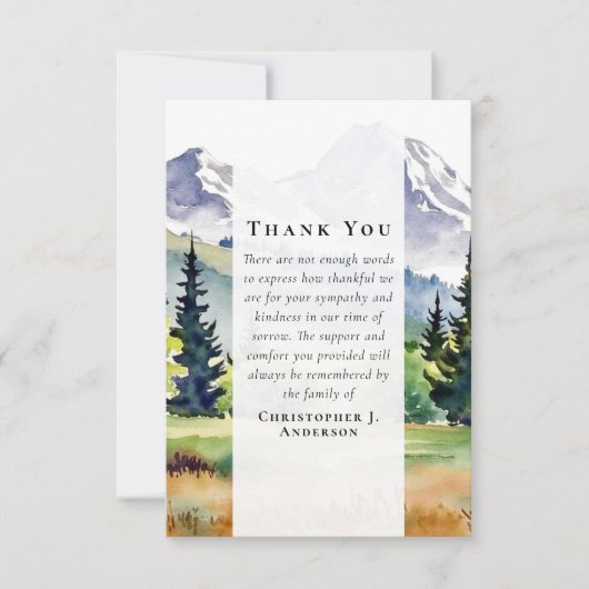 Activiteiten in de omgeving van Mountains Forest P Bedankkaart (Voorkant)