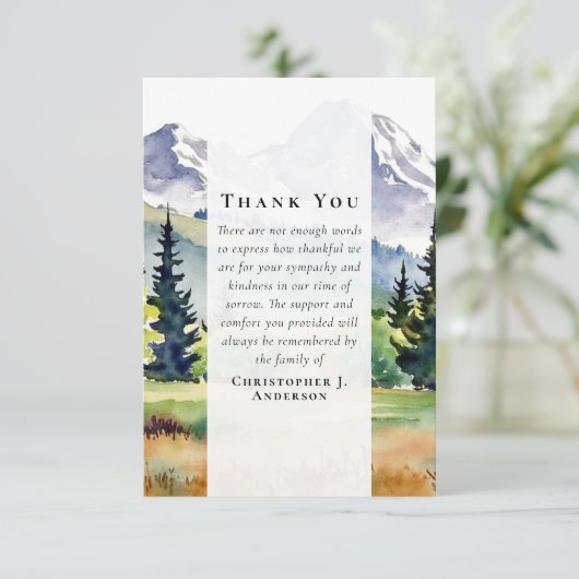 Activiteiten in de omgeving van Mountains Forest P Bedankkaart (Staand voorkant)