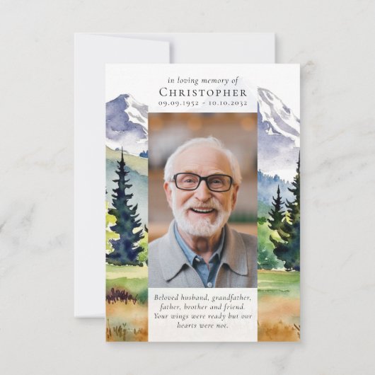 Activiteiten in de omgeving van Mountains Forest P Bedankkaart (Achterkant)