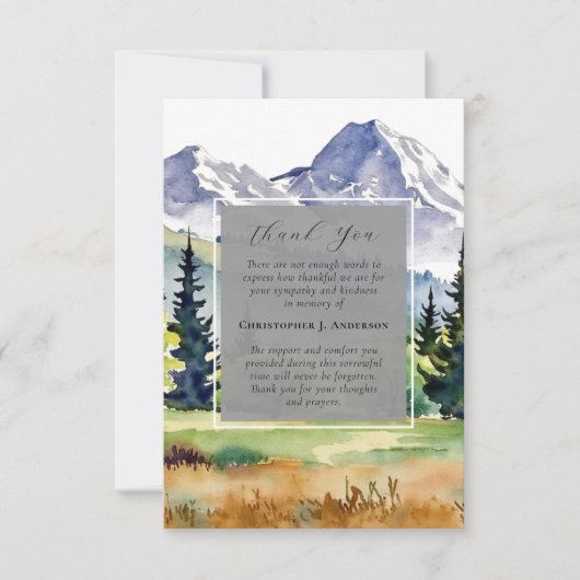Activiteiten in de omgeving van Mountains Forest S Bedankkaart (Voorkant)