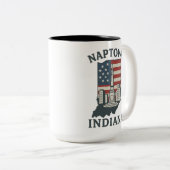 Activiteiten in de omgeving van Naptown Indiana Mo Tweekleurige Koffiemok (Voorkant rechts)