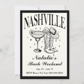 Activiteiten in de omgeving van Nashville Bachelor Kaart (Voorkant)