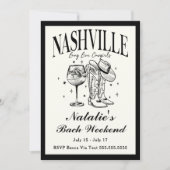 Activiteiten in de omgeving van Nashville Bachelor Kaart (Voorkant)
