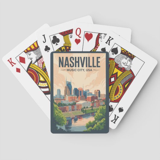 Activiteiten in de omgeving van Nashville Tennesse Pokerkaarten (Achterkant)