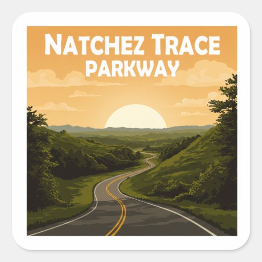 Activiteiten in de omgeving van Natchez Trace Park Vierkante Sticker (Voorkant)