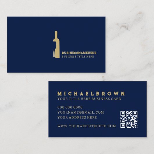 Activiteiten in de omgeving van Navy Brown Wine Gl Visitekaartje (Voorkant / Achterkant)