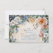 Activiteiten in de omgeving van Navy Wildflower Me RSVP Kaartje (Voorkant)
