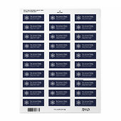 Activiteiten in de omgeving van Navy Winter Snowfl Etiket (Full Sheet)
