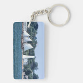 Activiteiten in de omgeving van New London Harbor  Sleutelhanger (achterkant)