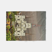 Activiteiten in de omgeving van New Orleans Cathed Fleece Deken (Voorkant (Horizontaal))