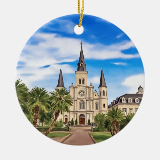 Activiteiten in de omgeving van New Orleans St. Lo Keramisch Ornament (Voorkant)