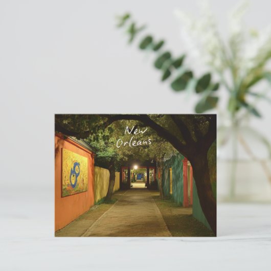 Activiteiten in de omgeving van New Orleans Street Feestdagenkaart (Staand voorkant)
