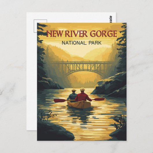 Activiteiten in de omgeving van New River Gorge Na Briefkaart (Voorkant / Achterkant)