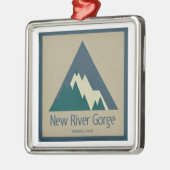 Activiteiten in de omgeving van New River Gorge Na Metalen Ornament (Links)