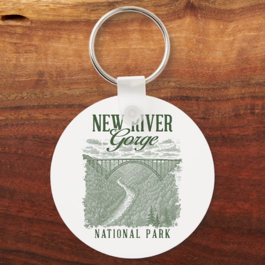 Activiteiten in de omgeving van New River Gorge Na Sleutelhanger (Voorkant)