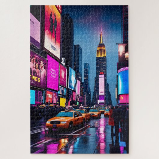Activiteiten in de omgeving van New York City Neon Legpuzzel (Verticaal)