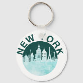 Activiteiten in de omgeving van New York City Retr Sleutelhanger (Voorkant)