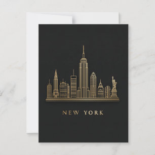 Activiteiten in de omgeving van New York City Skyl Briefkaart