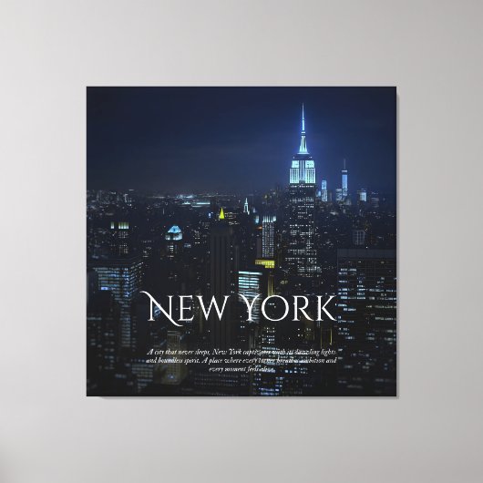 Activiteiten in de omgeving van New York City Skyl Canvas Afdruk (Voorkant)